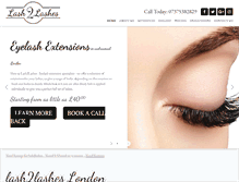 Tablet Screenshot of lash2lashes.co.uk